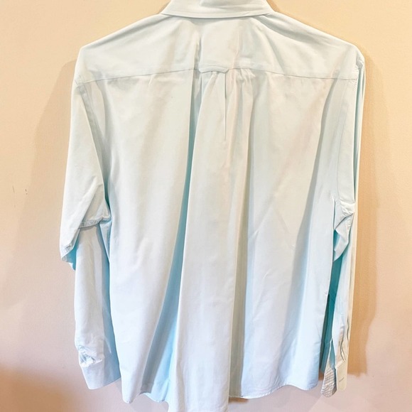 IZOD Blue Button Down Dress Shirt Medium - Picture 2 of 11